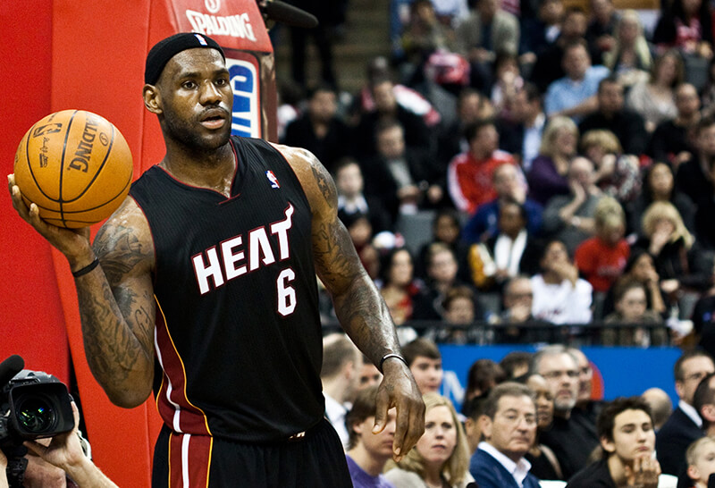 LeBron James playing for the Miami Heat