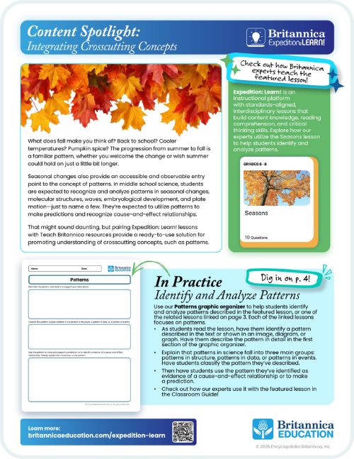 Crosscutting concepts Content Spotlight preview
