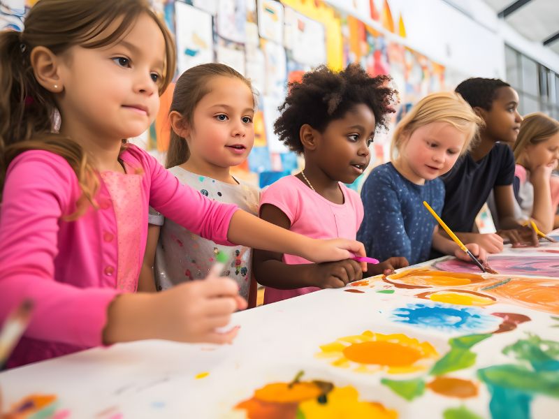 Students doing art - Option 2