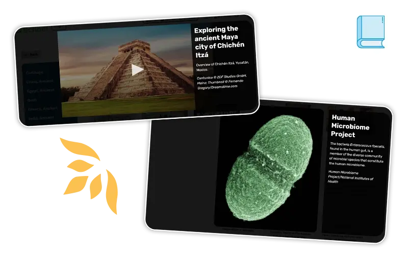 preview of Britannica School media: Exploring the ancient Maya city of Chichen Itza and Human Microbiome Project