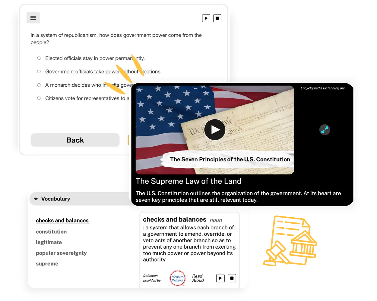 A sample quiz, video, and vocabulary lesson from Expedition: Learn!