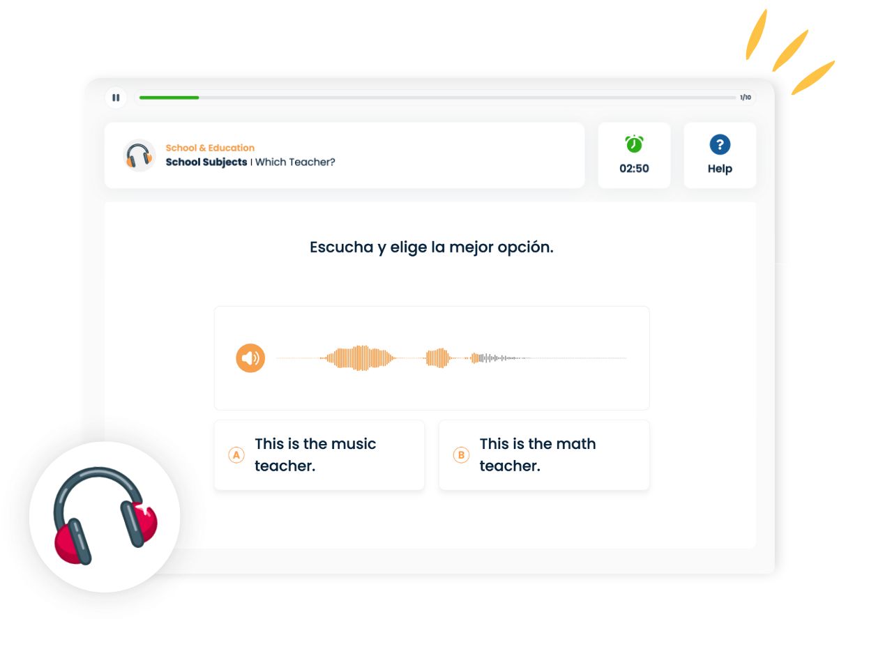 Listening activity in Hello Britannica