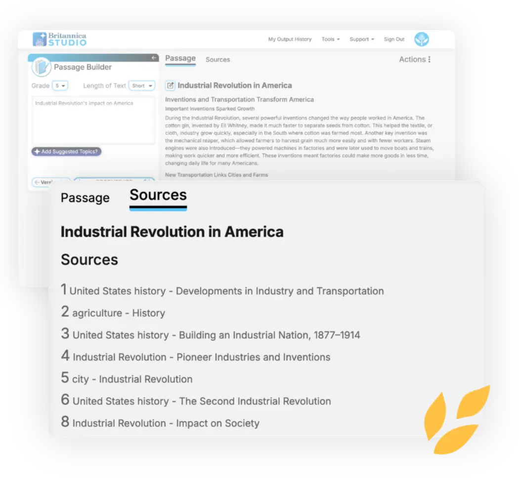 Example of Britannica Studio source citation